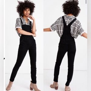 Madewell black denim overalls